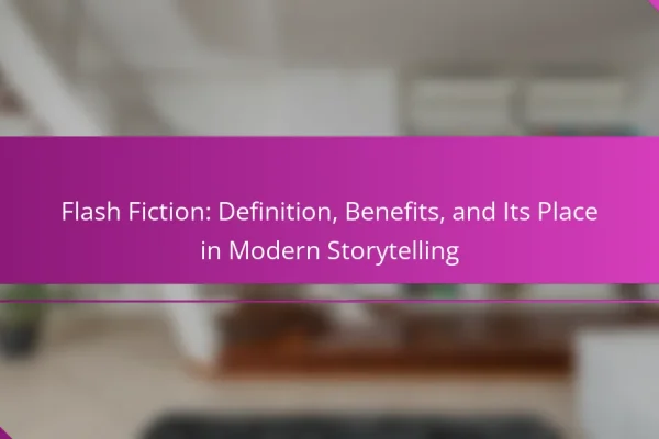 Flash Fiction: Definition, Benefits, and Its Place in Modern Storytelling
